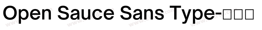 Open Sauce Sans Type字体转换
